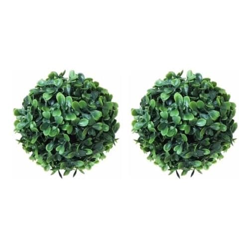 Kit 2 Bolas Buchinho De Grama 13cm Artificial Verde