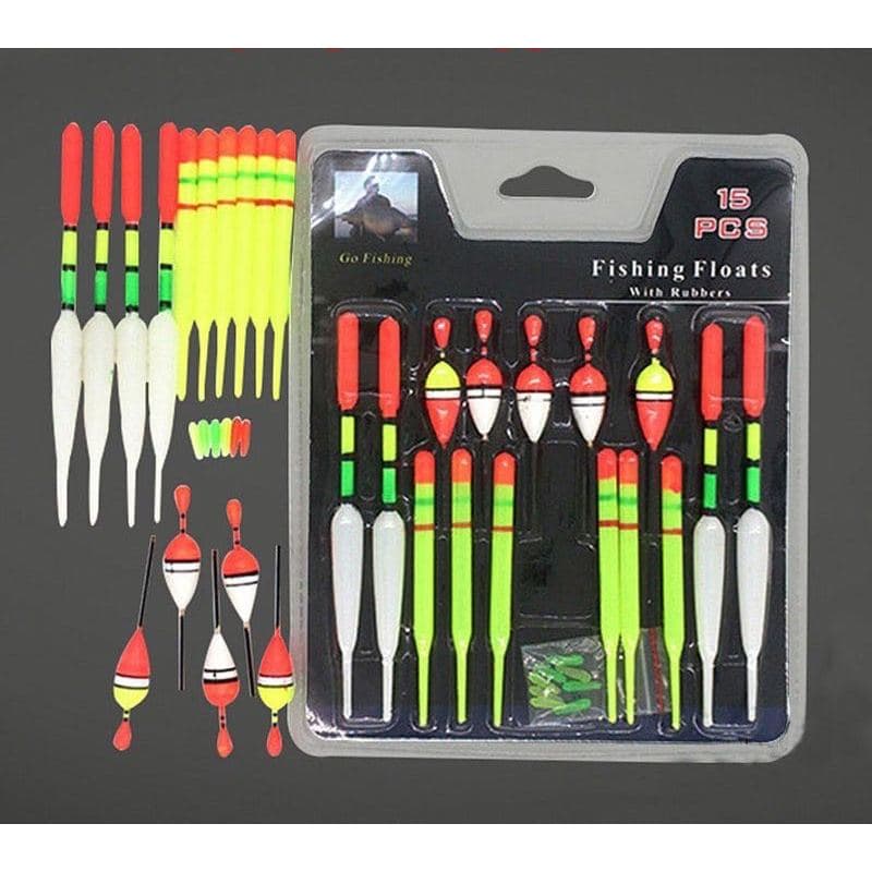 Kit de 15 Boias Palito P/ Pesca de Tilápias e Lambaris Super Sensível e Excelente Visualização