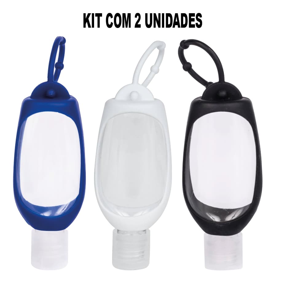 KIT com 2 unid - Frasco de álcool gel com suporte - não incluso álcool