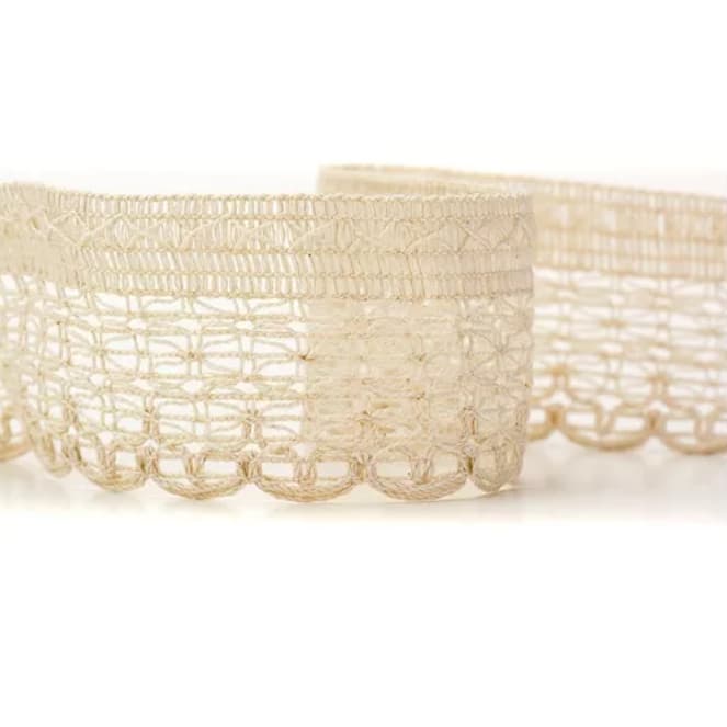 Renda de Algodão Cor Crú - Ref.6050/P - Peça com 10 Metros - São José