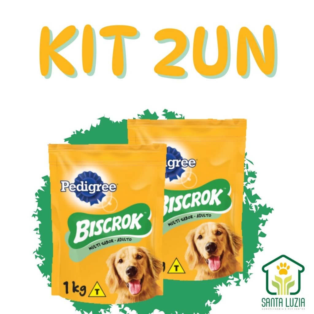 Pedigree Biscrock Kit com 2 unidades 1kg