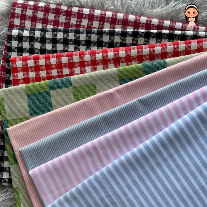 Tecido Tricoline Xadrez/Listrado 100% Algodão com 1,50 de Largura, Roupas, Jogo Americano, Fantasias