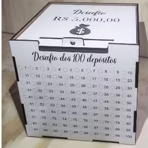 Cofre Para Guardar Dinheiro Desafio: Junte R$5000/R$10000/R$20000