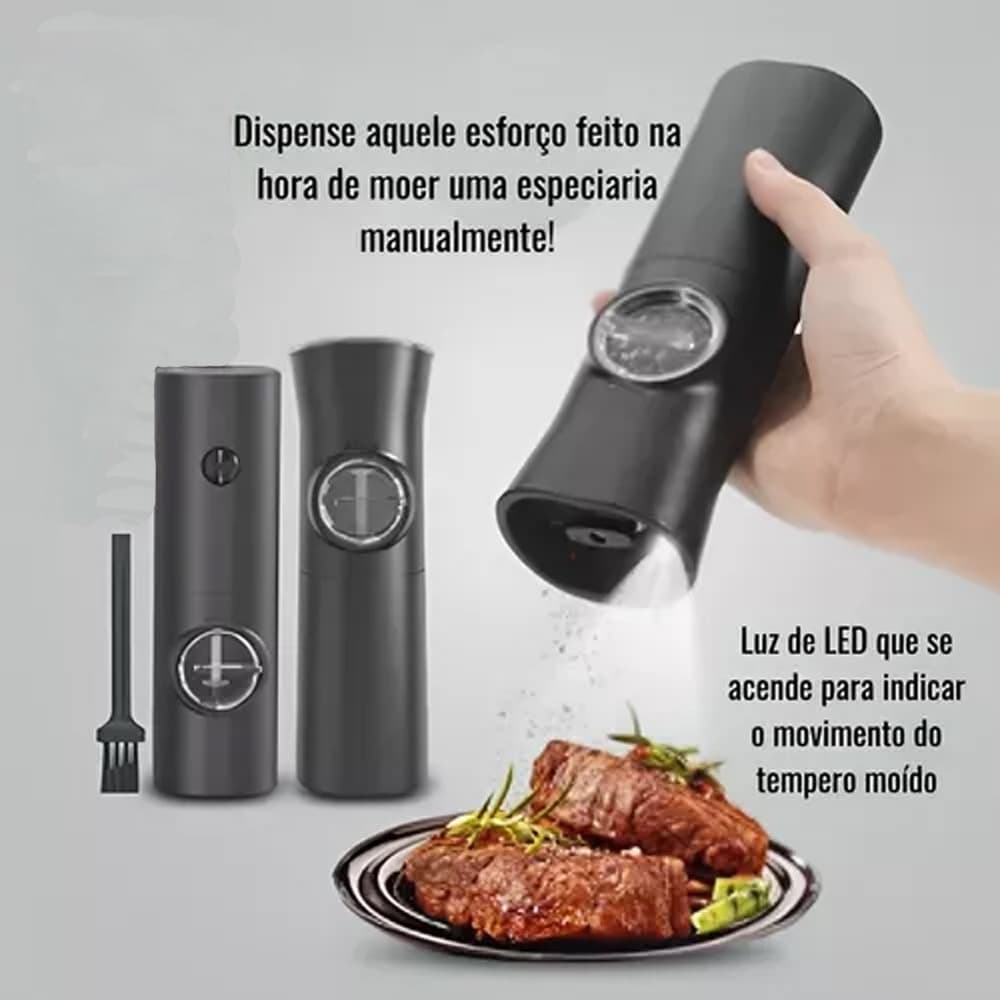 Best Moedor Elétrico De Sal Pimenta Temperos Condimentos Automático Com Ajuste de Moagem