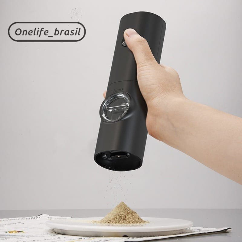 Novo Moedor Automatico Eletrico De Temperos Sal Grosso Pimenta