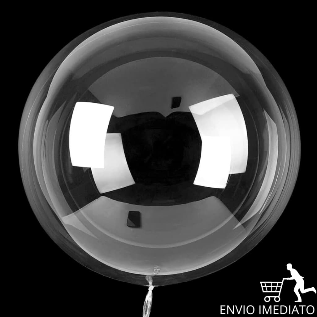 Kit 50 Unidades Balão Bubble 24 Polegadas 60 Cm Cristal Festas Decoração