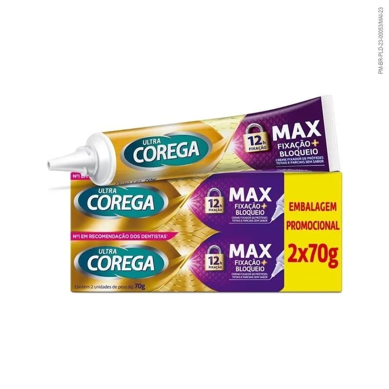 Kit 2 Corega  Sem Sabor Fixador de dentadura 68g
