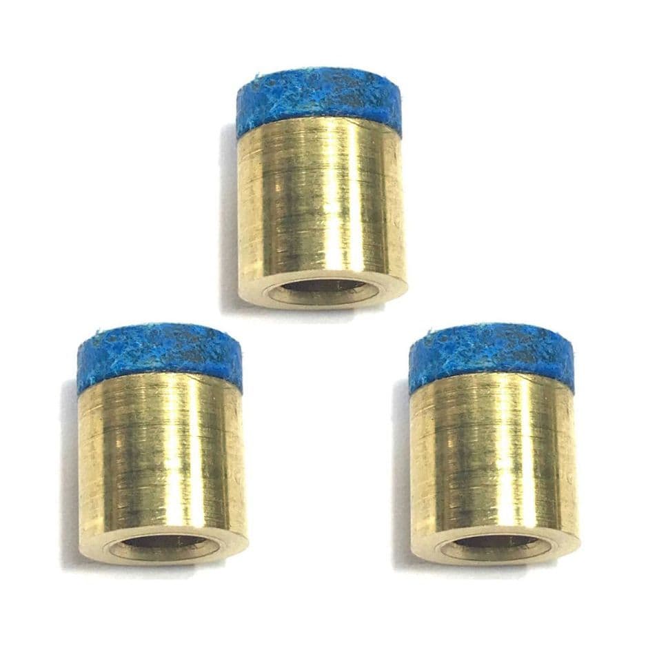 3 Virolas Ponteiras Sola para Taco de Sinuca Bilhar Snooker