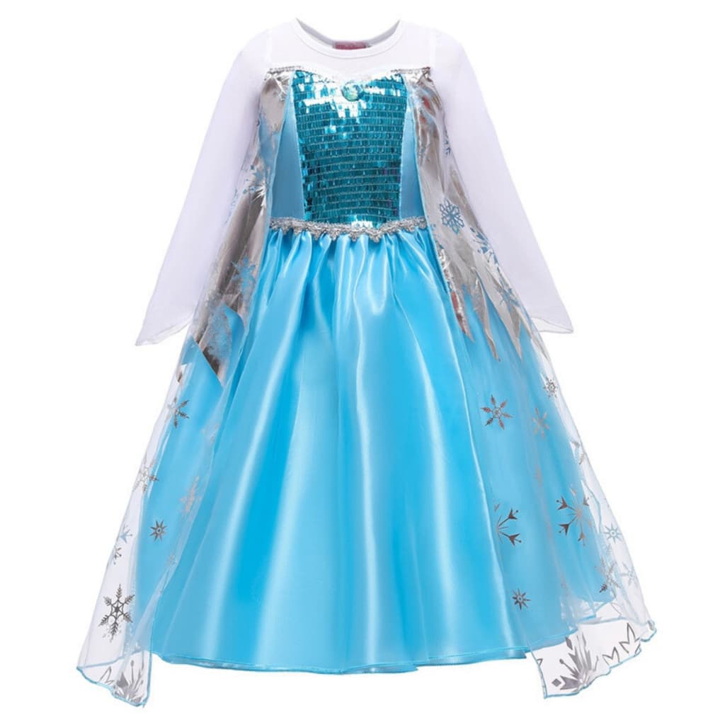 Fantasia Vestido Infantil Princesa Elsa Frozen