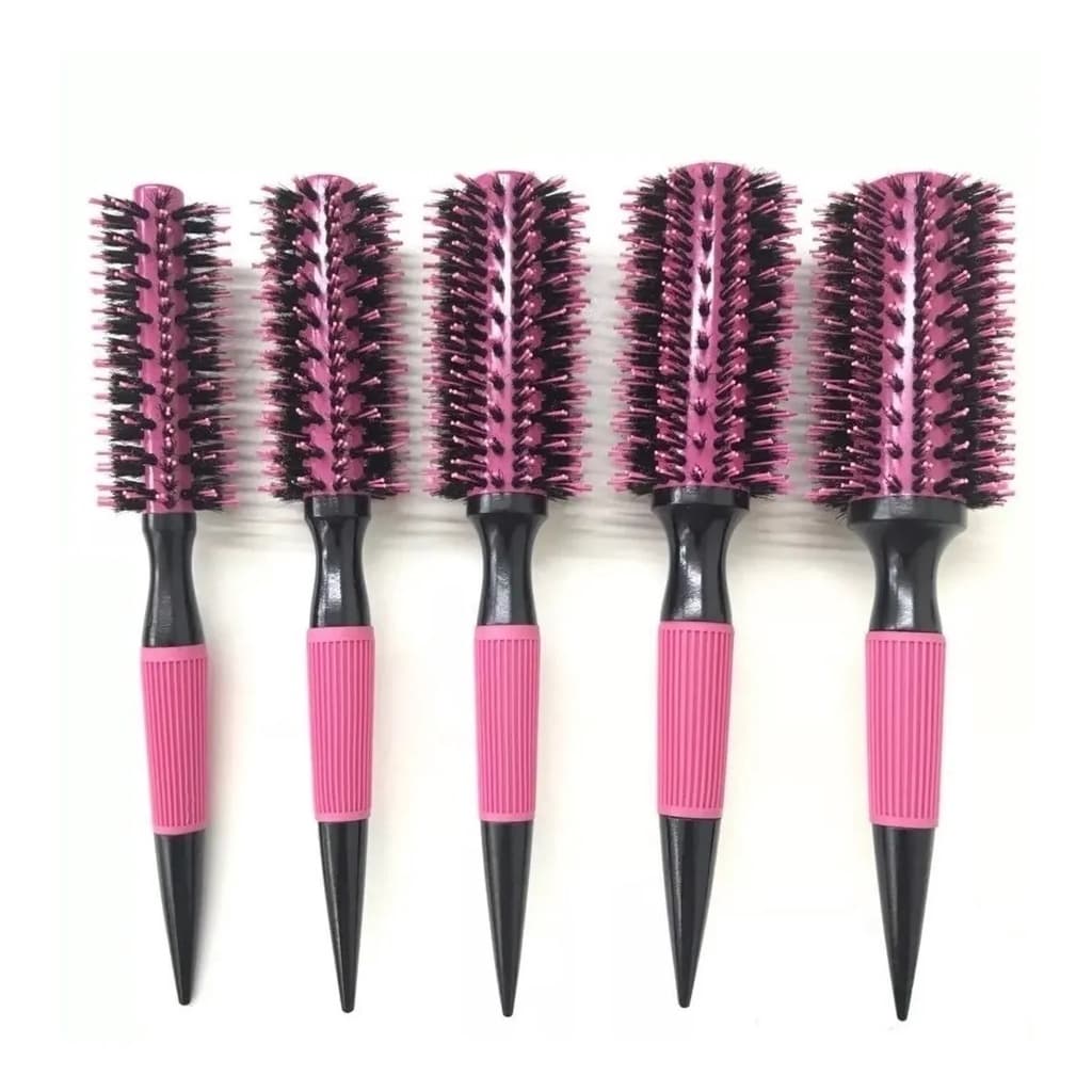 Escova De Cabelo Térmica Cerdas De Javali Mista Madeira