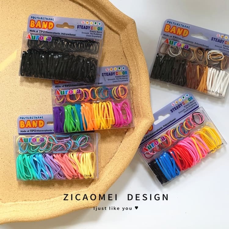 KIT 3/5 Caixas Liguinha Elásticos de Silicone Para Cabelo