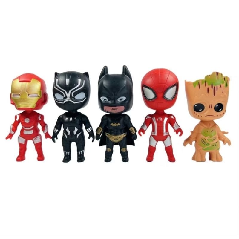 KIT MINI SUPER HERÓIS VINGADORES( PACOTE COM 5 PERSONAGENS).