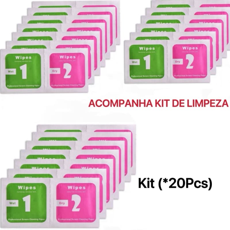 Kit limpeza 20 Unid Para Limpeza Tela Instalação De Película Celular Tablet