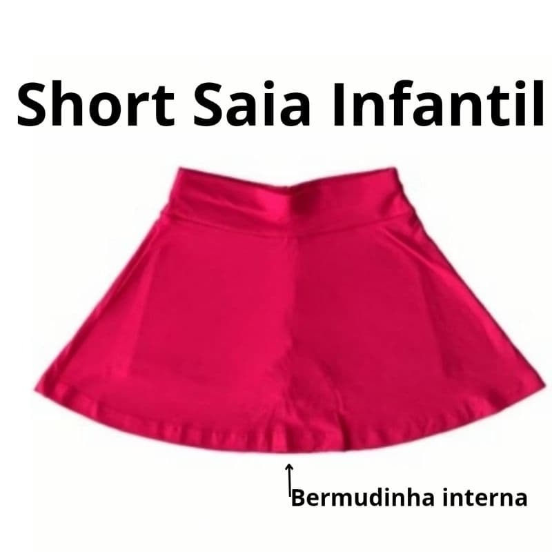 SHORT SAIA INFANTIL ESCOLAR MENINA,SHORT BERMUDINHA SAIA VERÃO UNIFORME, BERMUDA SAIA GODÊ BALLET BAILARINA