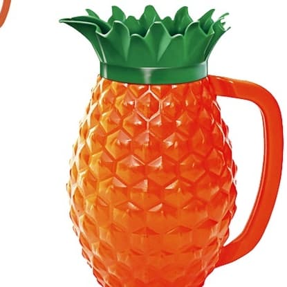 Jarra Abacaxi Com Tampa e Copo Abacaxi Com Canudo Para Suco Agua Bebida Drinks 1,5L