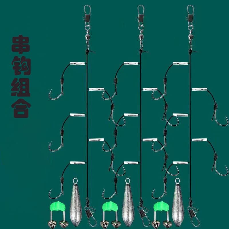 Conjunto de pesca com anzol Anti-rolamento Linha de pesca com anzol