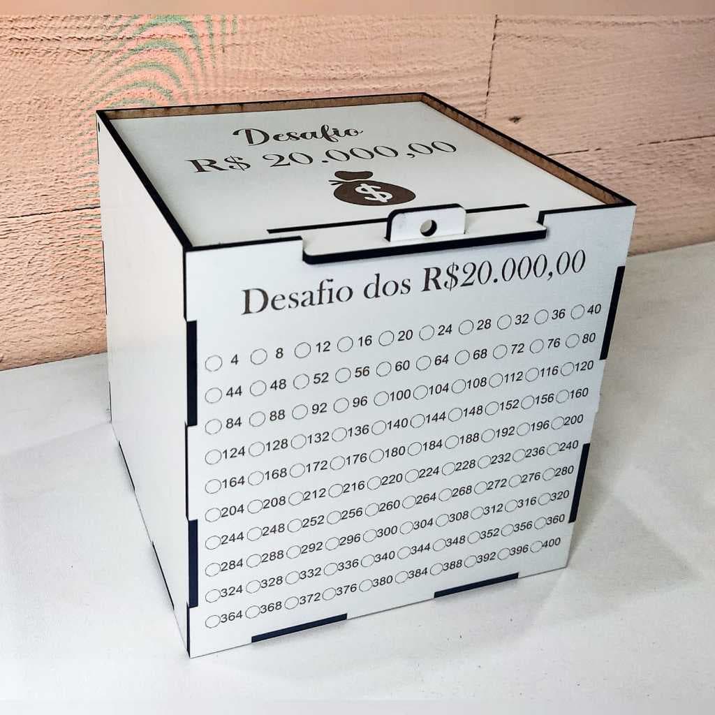 Cofre Desafio para guardar dinheiro ! Junte R$20000