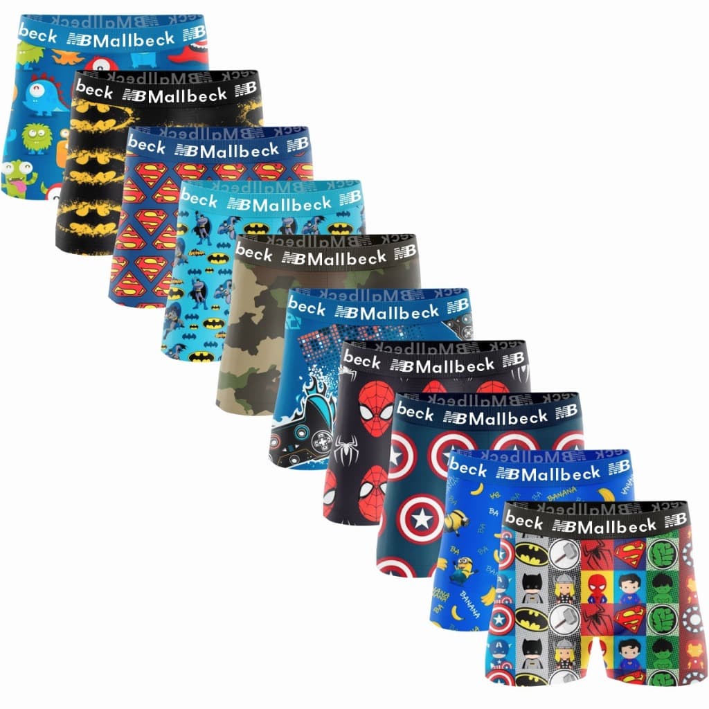 kit Cuecas Box Boxer Infantil de Criança Forro 100% Algodão Cueca Menino