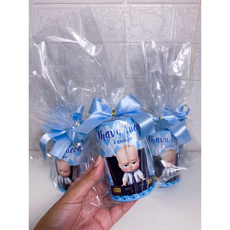 Cofrinhos Personalizados Tema Poderoso Chefinho Luxo Já vem Embalado no Saquinho
