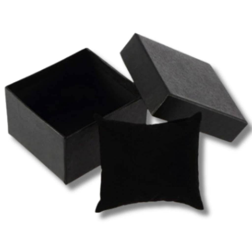 Caixa Preta Estojo Sem logo Marca Para Relógio de Pulso Jóia Presente Com Almofada Espuma Reforçada