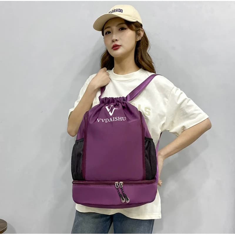 Mochila Sacola Esportiva Academia Impermeável Porta Garrafa Bolsa Viagem Grande Capacidade