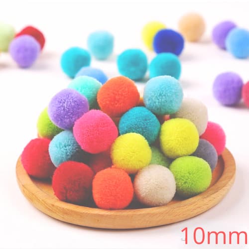 Pompom Bolinha 10mm - 1 cm - Várias Cores 100,200,500 ou 1.000 unidades