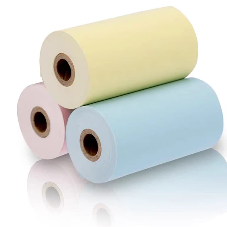 Kit 3 Rolos de papel para impressão de câmera instantânea papel de recarga colorido
