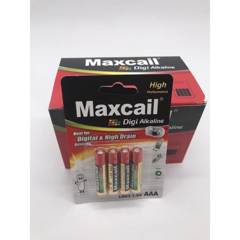 Kit 2 Com 4 Pilhas alkaline AAA/AA Comum maxcail Cartela C/ 4 Unidades 4078
