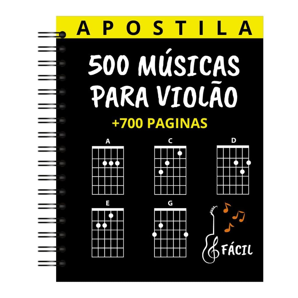 Apostila Cifras Para Violão Iniciante – 500 Músicas  +700 Páginas