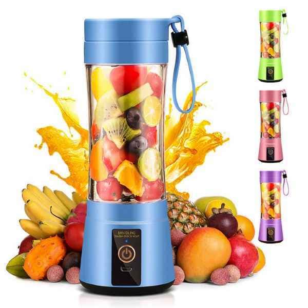 Mini Liquidificador Portatil Mixer Juice Garrafa Shake 6 Laminas + Cabo USB