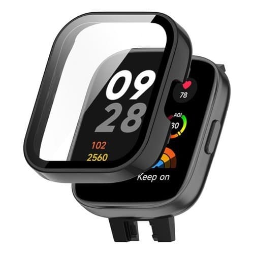 Case Capa Bumper Proteção Acrílico com Vidro Temperado para Xiaomi Redmi Watch 3 Active/Lite