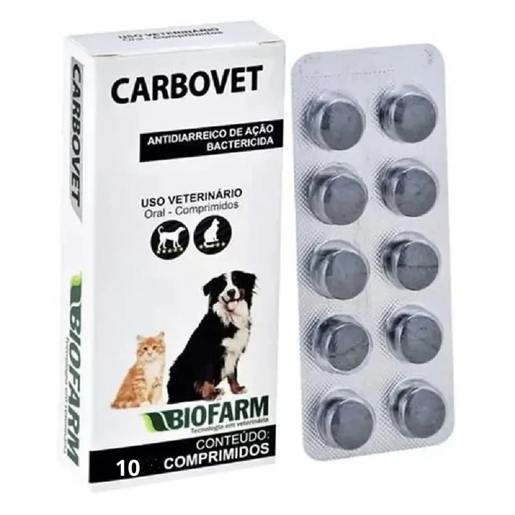 Carbovet Antidiarreico 10 comprimidos Biofarm
