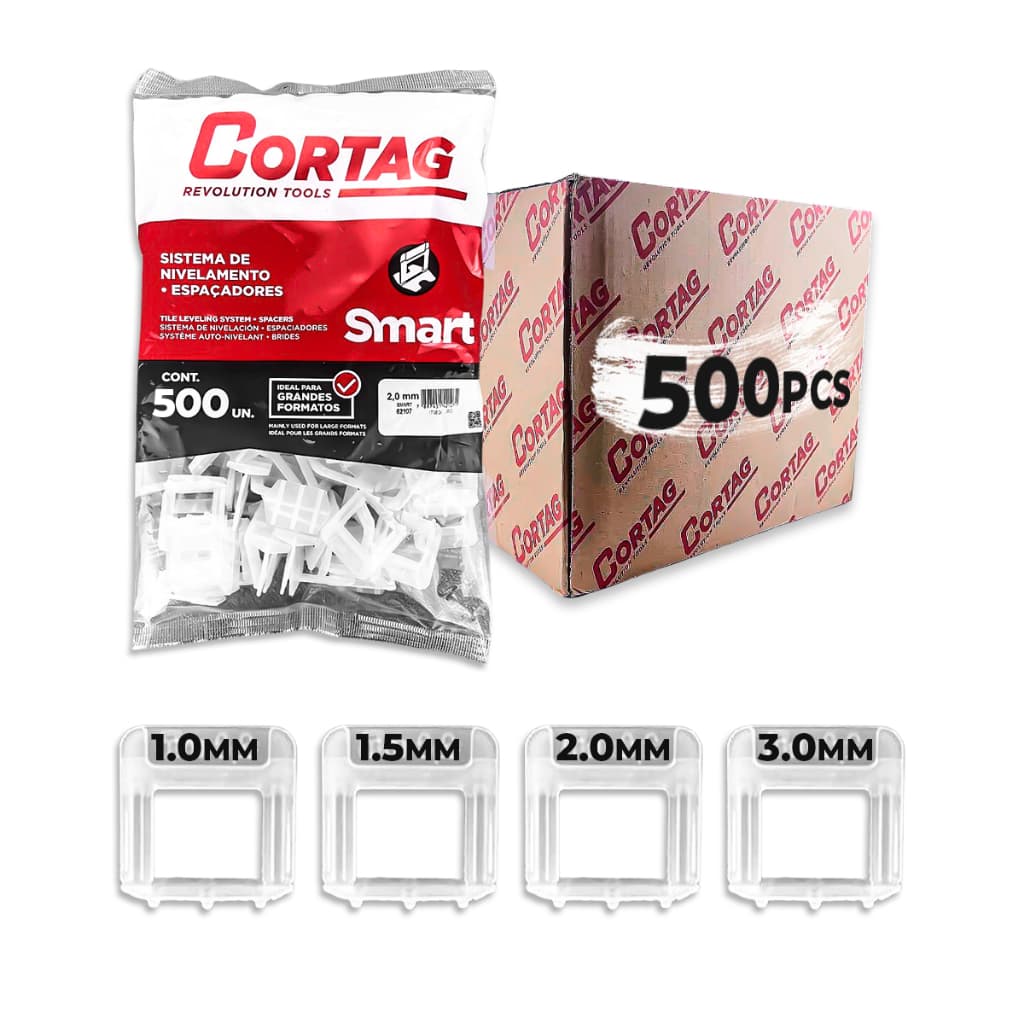 Espaçador Nivelador Smart Cortag para Azulejos Pisos Porcelanato Cerâmica Revestimento para Pedreiro