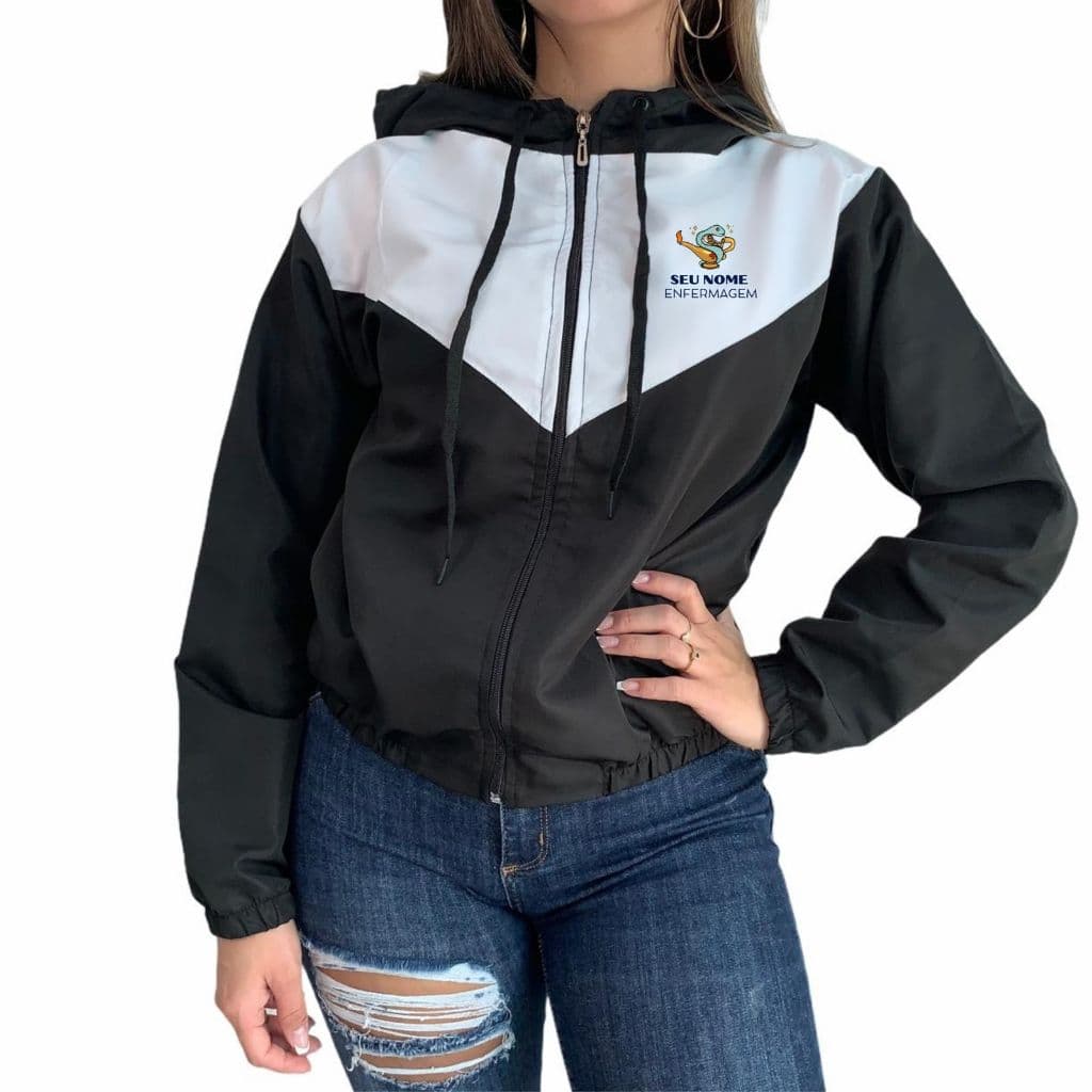 Corta-Vento Personalizada C/Nome Enfermagem/Técnica de Enfermagem