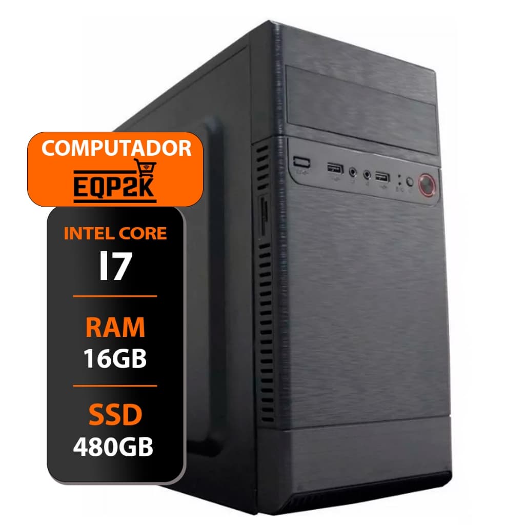 Computador Intel I7 16gb Ssd 480gb Fonte 500w Com DVD Interno