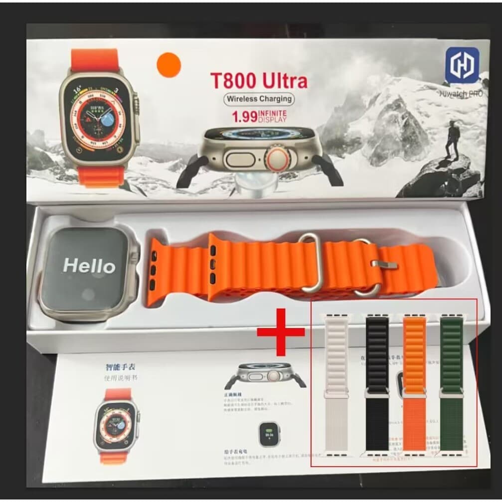 Smartwatch T800 Ultra Series 8 Ultra Calculadora Cardíaca Monitoramento Da Frequência Relógio Inteligente