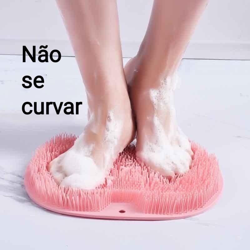 Tapete Silicone Redondo Antiderrapante Massageador Limpeza Pés Banho de Box Massagem Nos Pés/Escova Lavar Os Multicolor