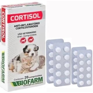 Kit C/ 4 Cortisol Anti-inflamatório Pet Dermatite Cães e Gatos - 10 comprimidos Cada - Biofarm