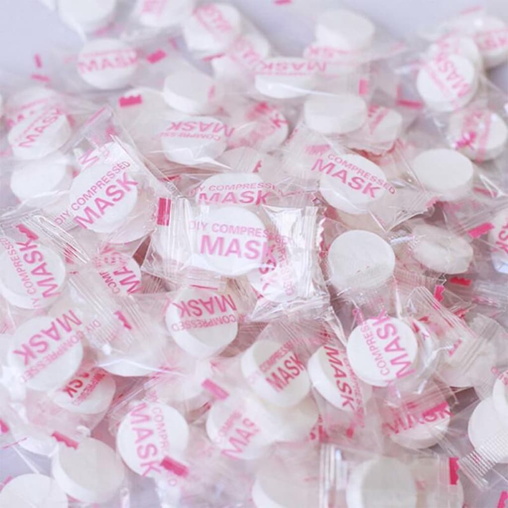 Kit 300 Unidades Máscara Desidratada Comprimido Compactada
