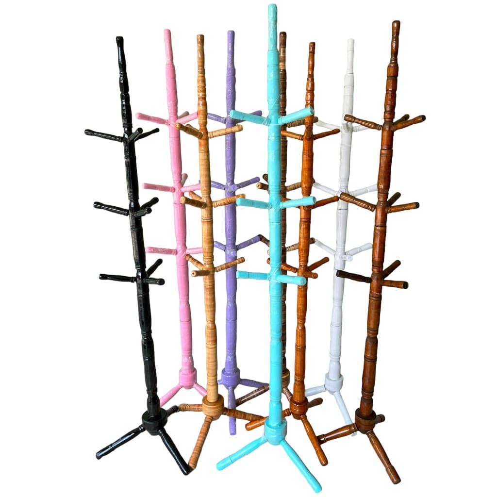 Cabideiro Mancebo Arara De Roupas 10 Ganchos Em Madeira Cabide organizador de roupa varias cores