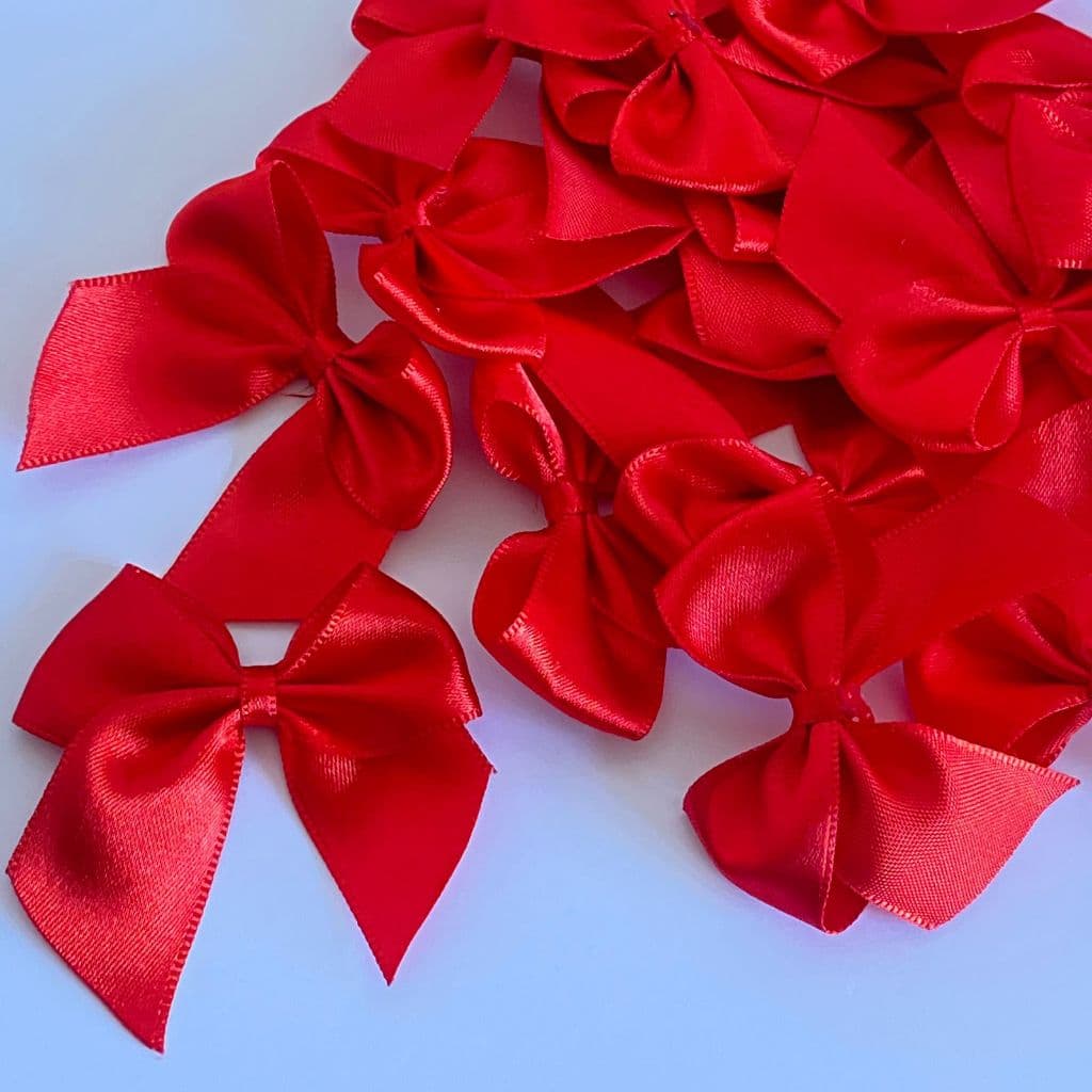 Laços de Cetim Nº5 – 5cm | Pacote com 25 ou 50 unidades | Diversas Cores Ideal para Lembrancinhas, Artesanato, Festas