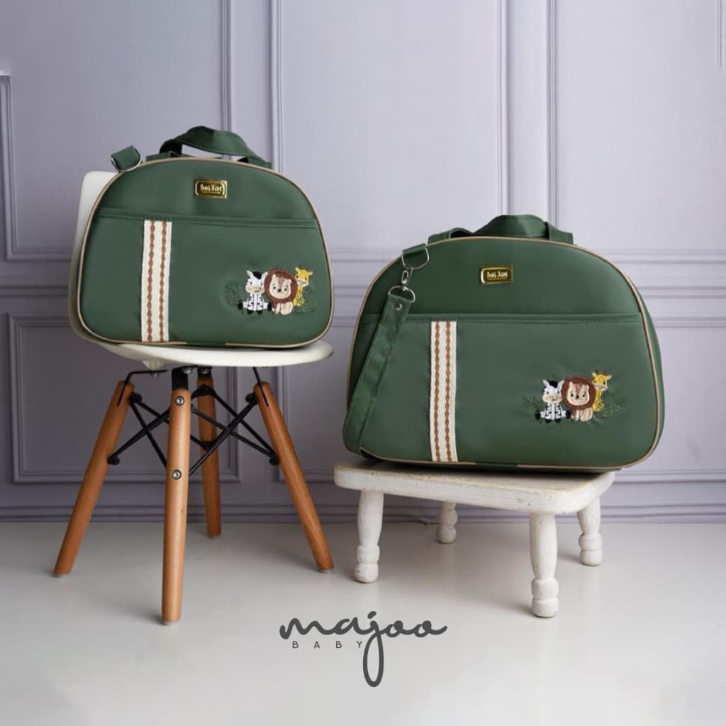 Bolsa Maternidade Kit de 2 Peças | Safari e Borboleta com Faixa I Térmica e Impermeável