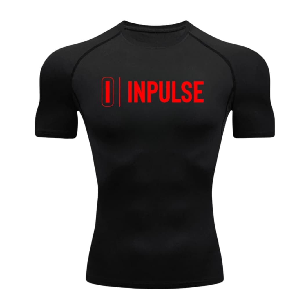 Camisa De Compressão INPULSE Manga Curta Treino Ginástica Camiseta Esportiva Rash Guard