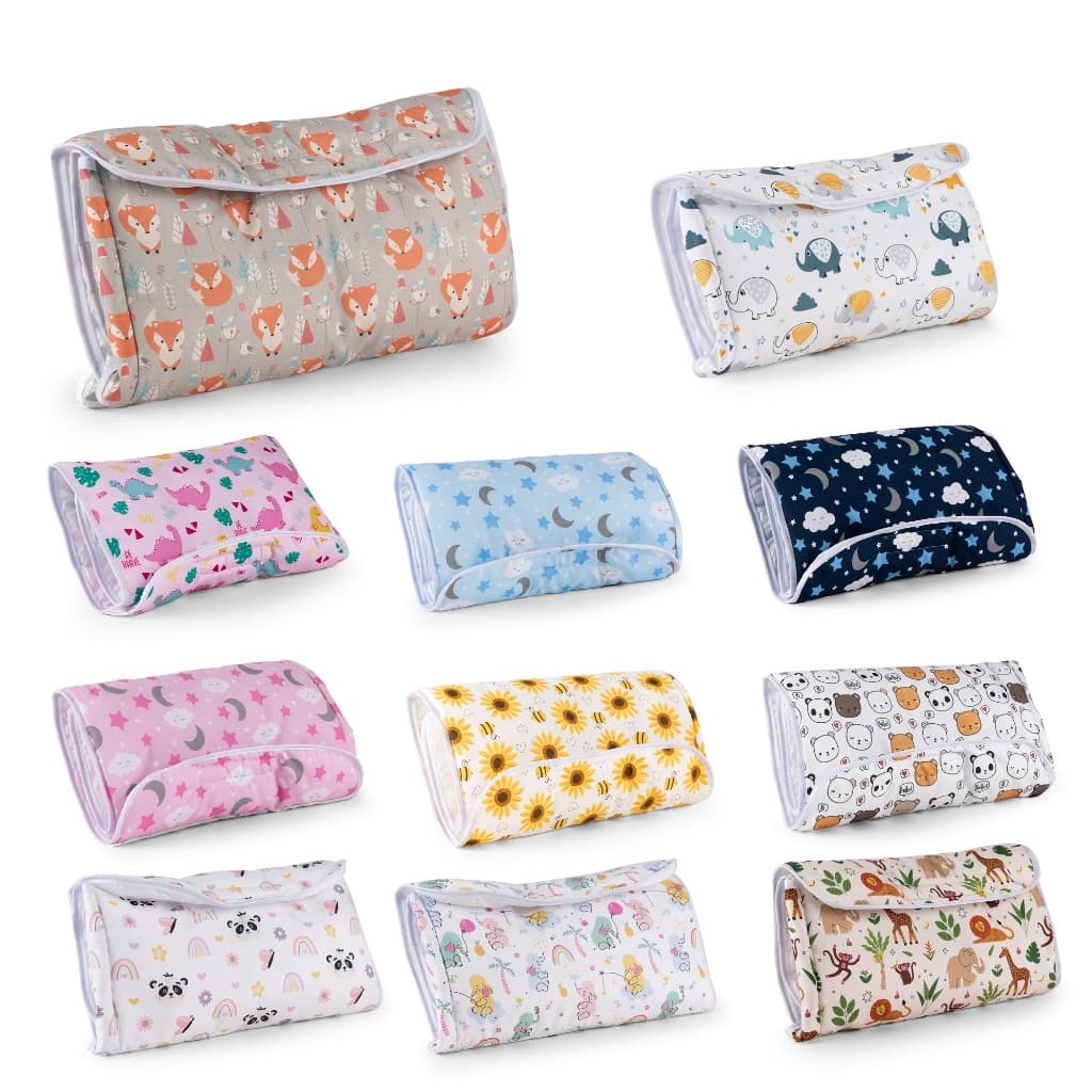 Trocador Portátil Bebê Impermeável Acolchoado Menino e Menina Diversas Estampas