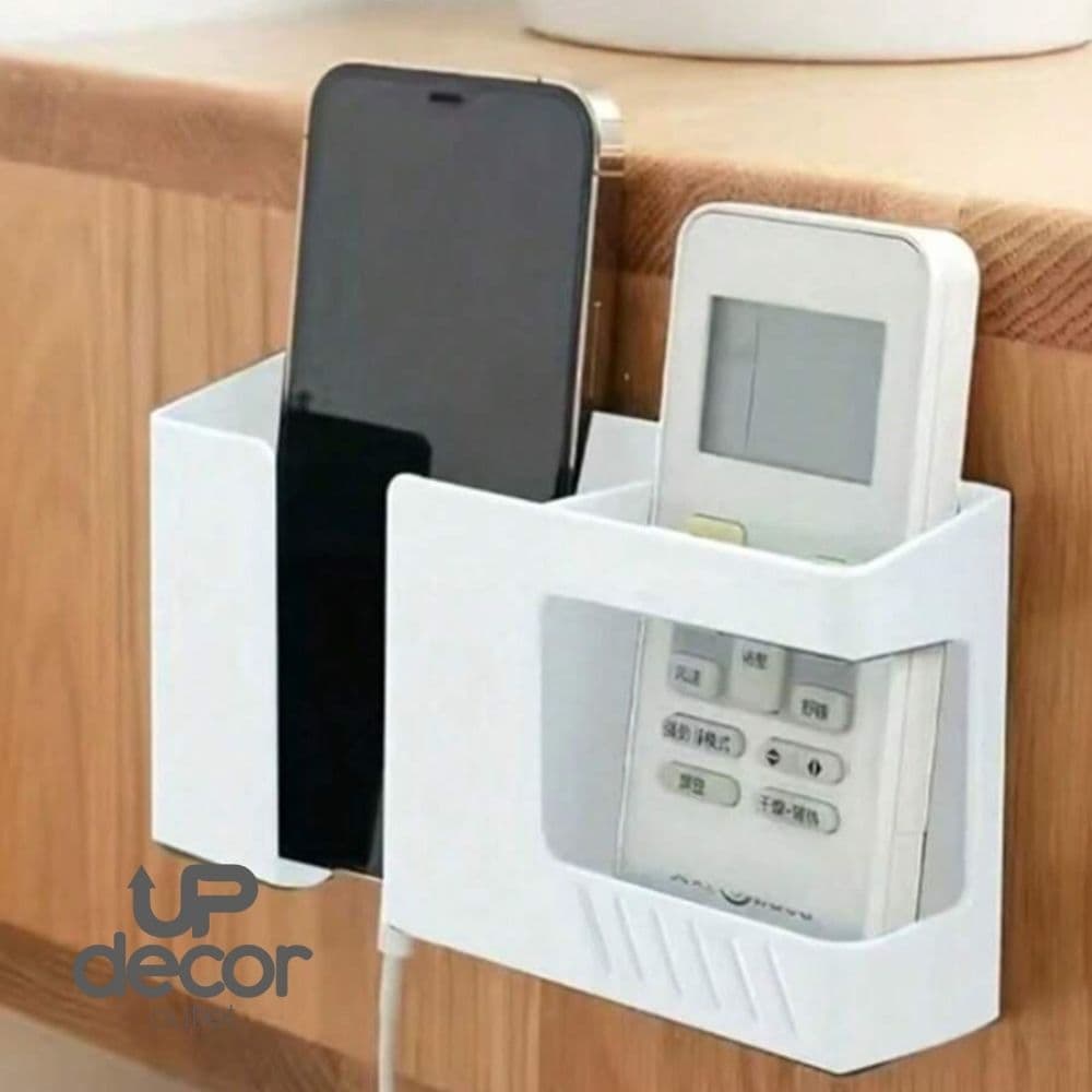 Kit Suporte Parede dois em um Multifuncional Autoadesivo Telefone Móvel/Controle Remoto 1 ou 2 Unidades