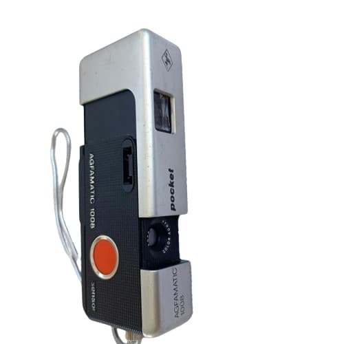 Maquina de fotográfica antiga câmara Agfamatic 1008 senor pocket usada não testada para coleção  ou decoração .