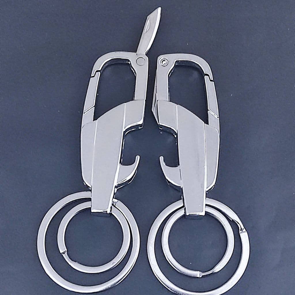 Chaveiro Mosquetão  Faca Canivete  E Abridor Garrafa - Unidade