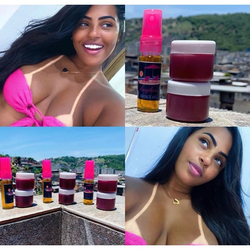 Parafina neon e óleo bronzeador turbo