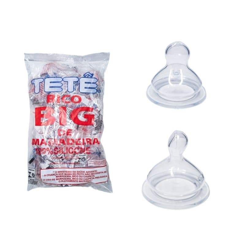Kit Bico Big Ortodôntico De Mamadeira Silicone C/10 Un. Tetê