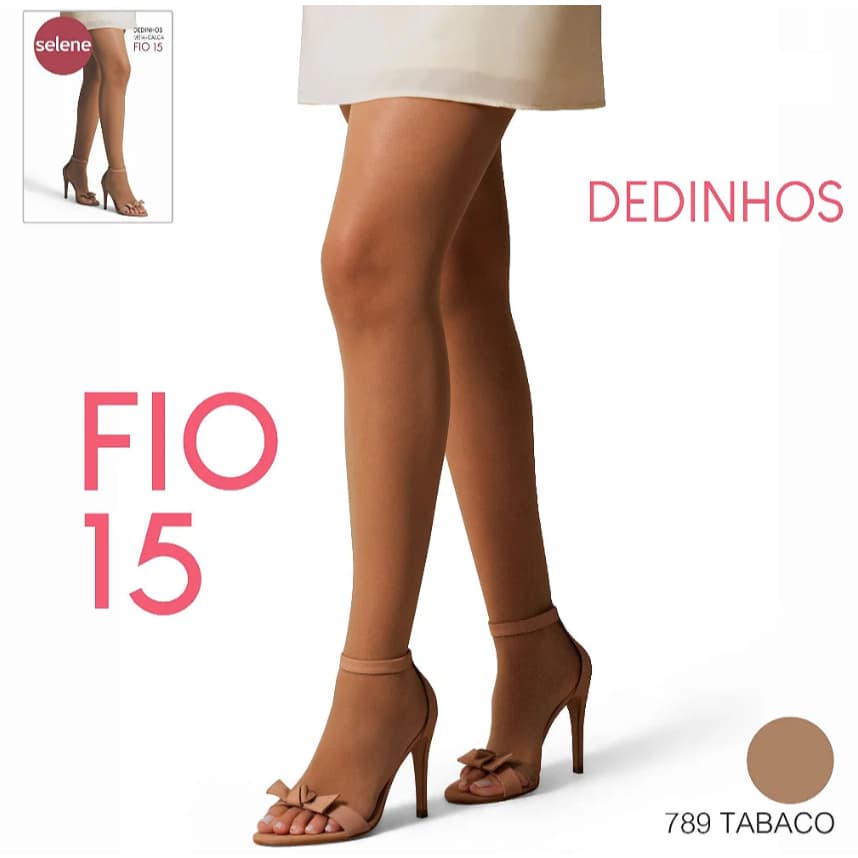 MEIA CALÇA DEDINHOS DE FORA ADULTO FIO 15 SELENE ORIGINAL REF 9805